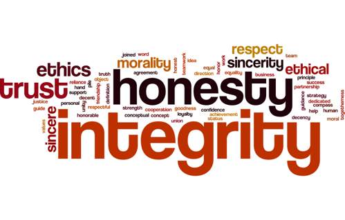 integridad; valores de un caballero; valores esenciales
